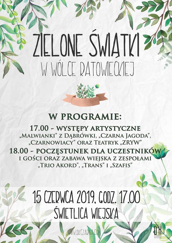 Plakat zielone swiatki email