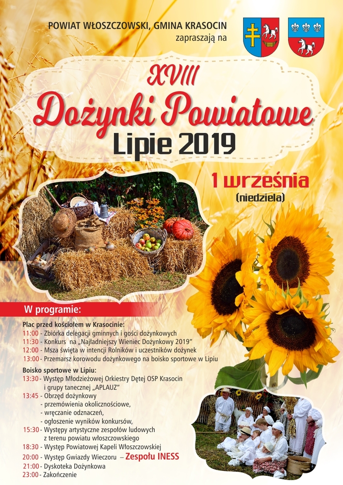 Plakat dozynki powiatowe 2019