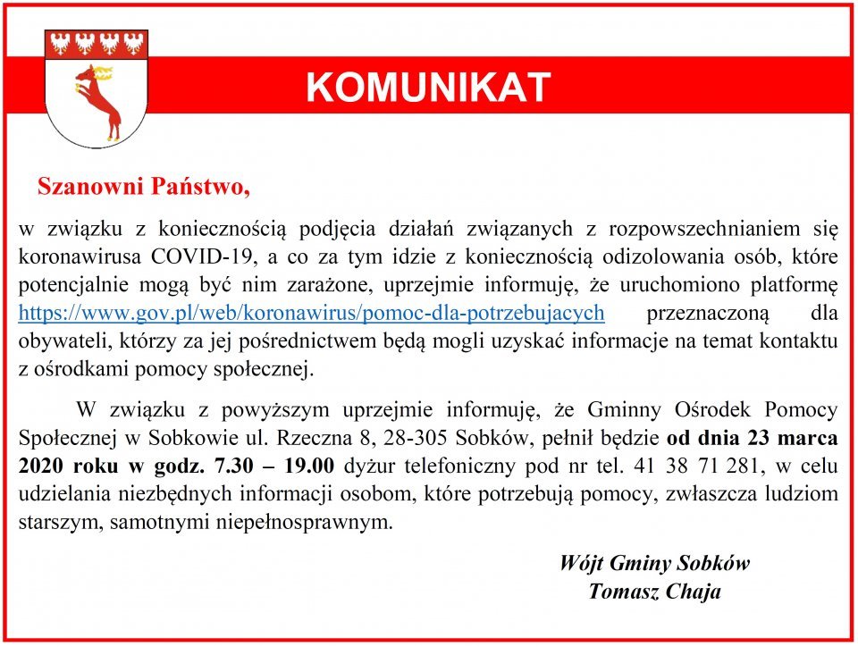 Komunikat gops