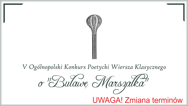 Konkurs poetycki zmiana terminw