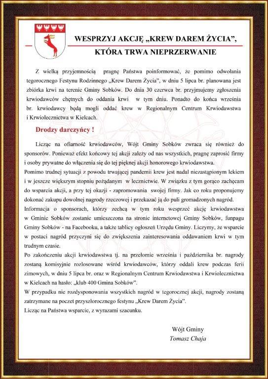 Plakat krew darem zycia 04 06