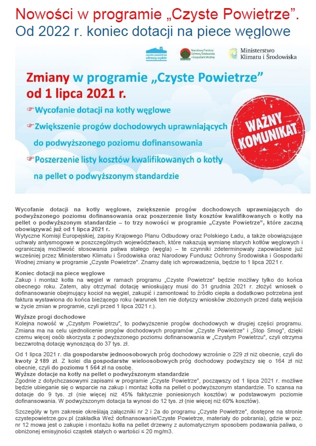 Zmiany od 1 lipca