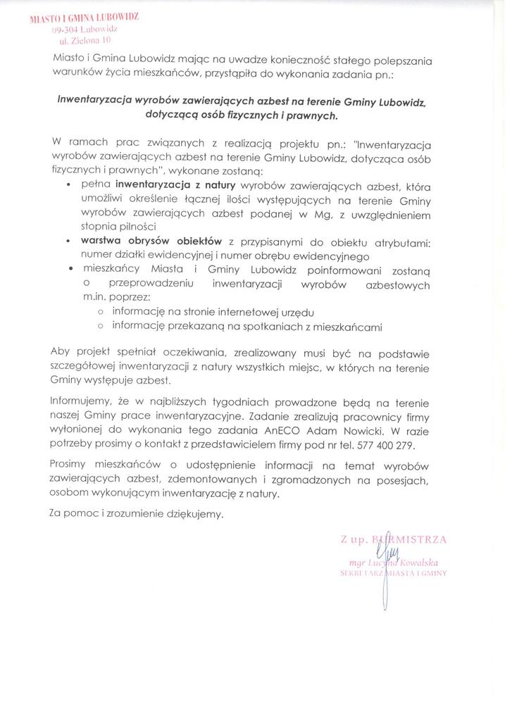 Informacja inwentaryzacja