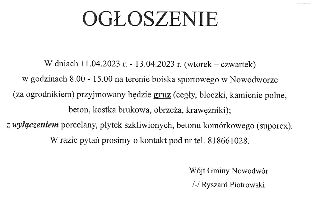 Og%c5%82oszenie gruz