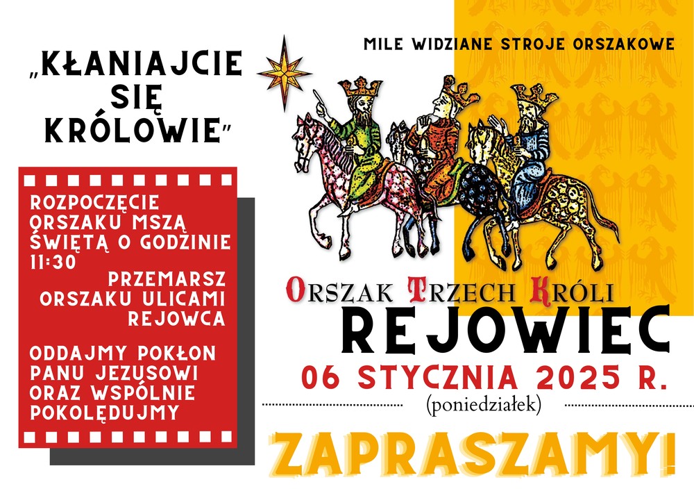 Plakat czysty zaproszenie na orszak 297x420mm spad 5mm popr 1 %28434.975 x 311.856 mm%29